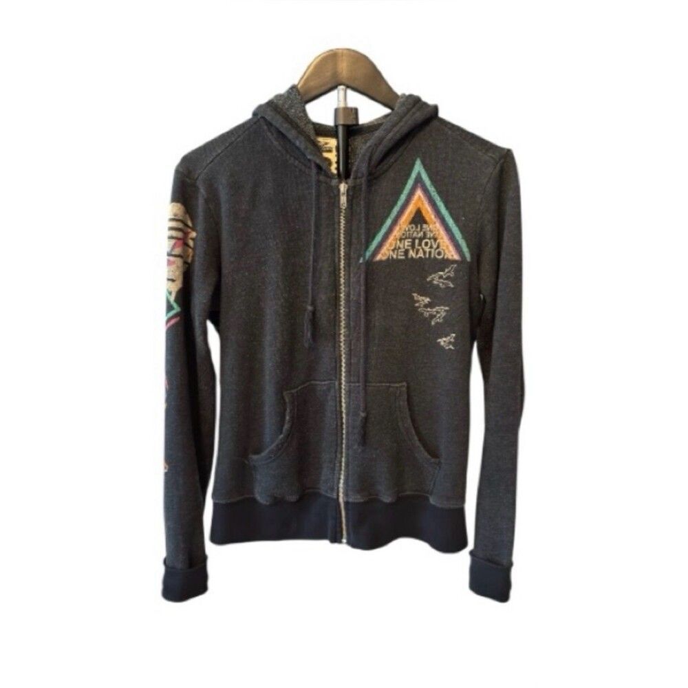 Freecity Black Hoodie with Multicolor Accents - Picture 6 of 6